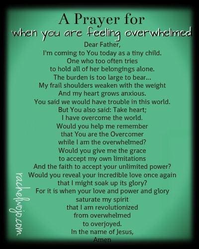 Prayer for the Overwhelmed